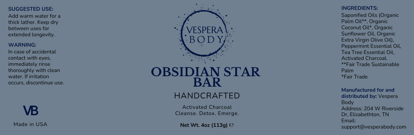 Earth Cleanse Bar (Obsidian Star)