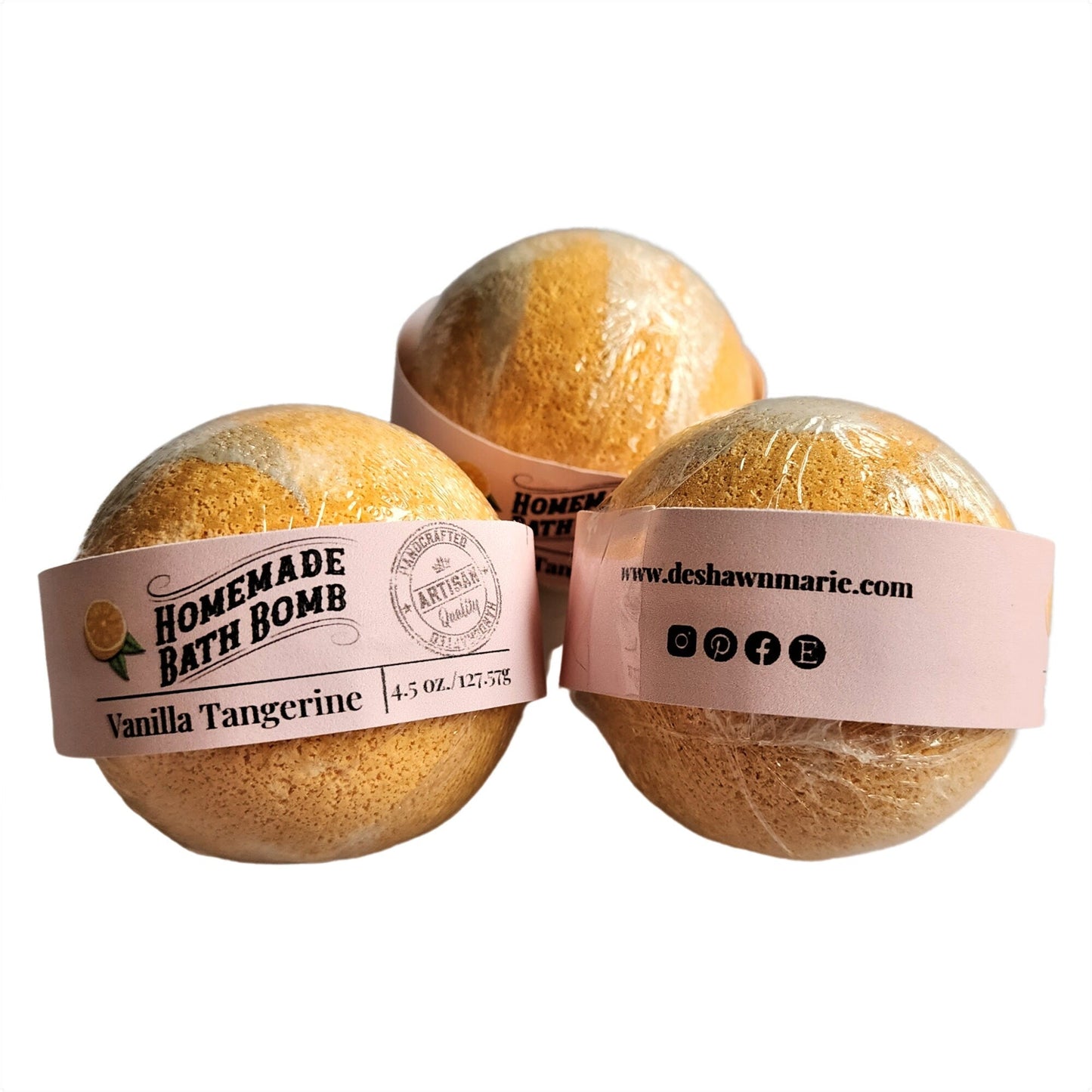 Vanilla Tangerine Bath Bomb — Citrus Spa Escape