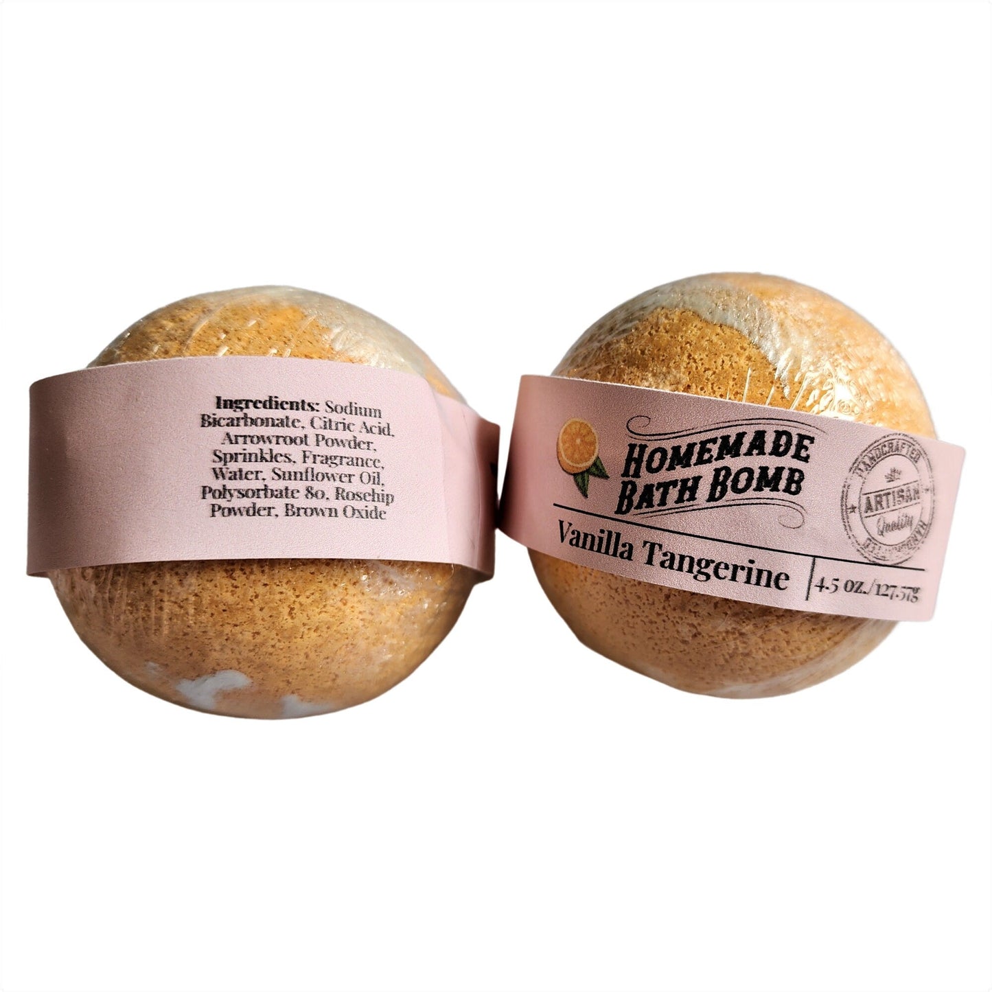 Vanilla Tangerine Bath Bomb — Citrus Spa Escape