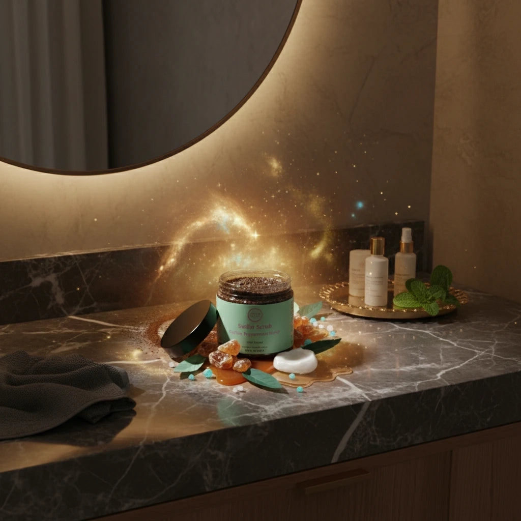 Smooth, radiant skin results after using Vespera Body’s invigorating coffee scrub. A deep-cleansing body treatment that leaves skin hydrated and refreshed.